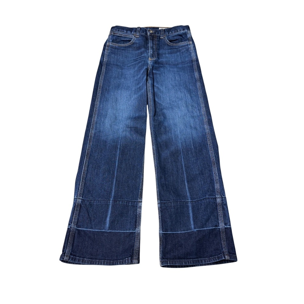 Rag & Bone Clermont Lou High Waist Wide Leg Cropped Jeans Womens Size 26X26